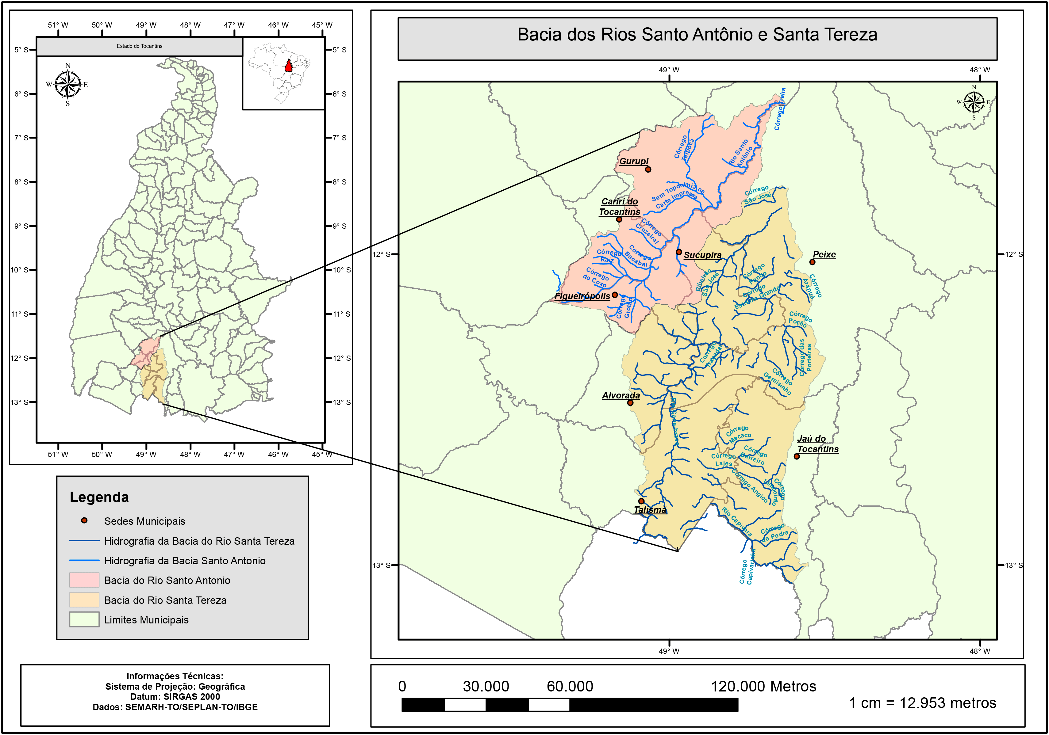 Área de Abrangência | Bacias dos rios Santo Antônio e Rio Santa Tereza Área de Abrangência | Bacias dos rios Santo Antônio e Rio Santa Tereza