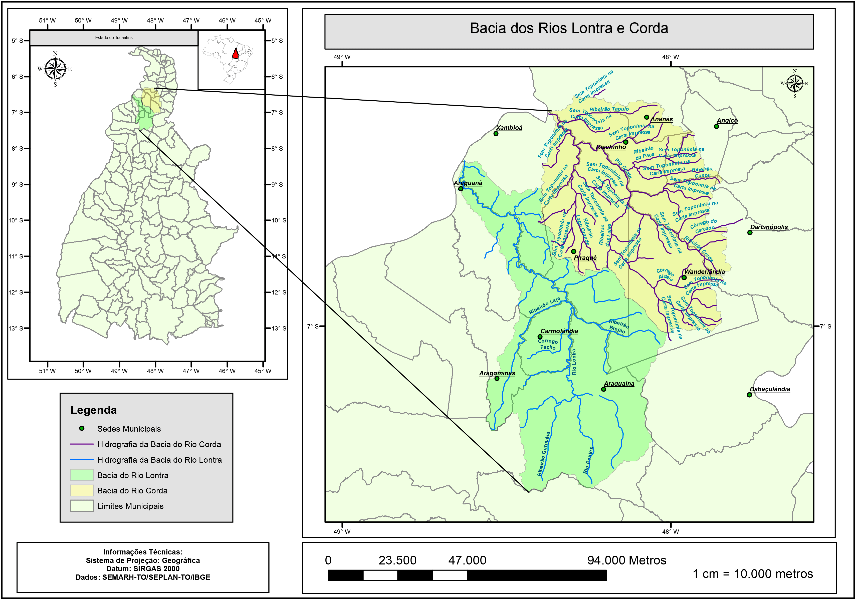 Área de Abrangência | Lontra e Corda Área de Abrangência | Lontra e Corda